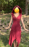 Long Pixie Dress -Maroon