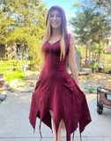 Long Pixie Dress -Maroon